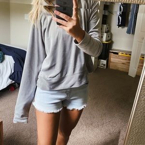Crop top sweater hoodie